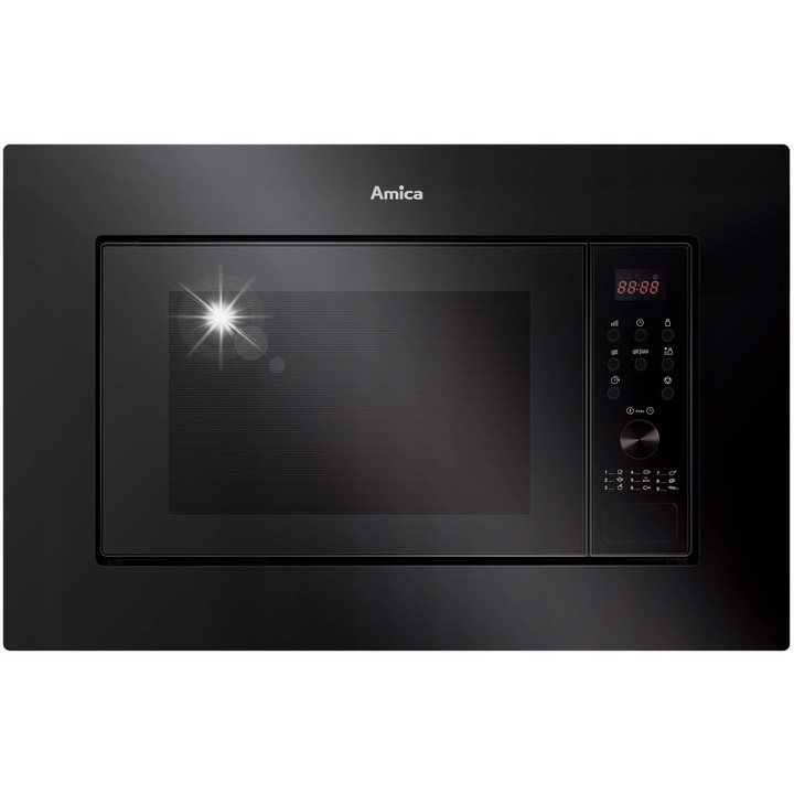 Cuptor cu microunde Amica AMGB20E2GB, 20l, negru, cu grill, 700W
