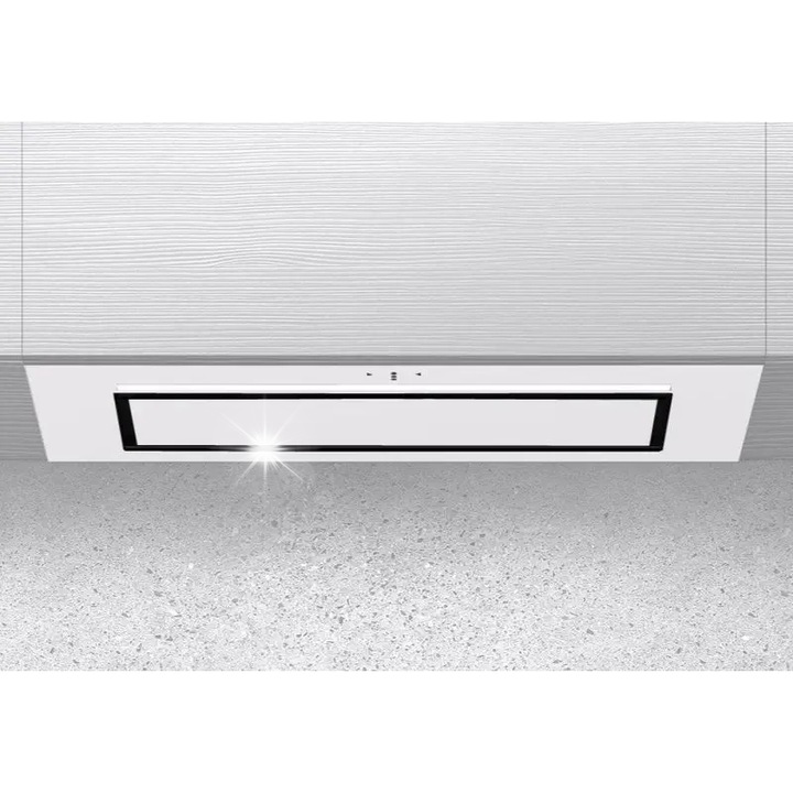 Тънък абсорбатор Ciarko AURA бял 74см, 360 вентилация, LED осветление, 166W