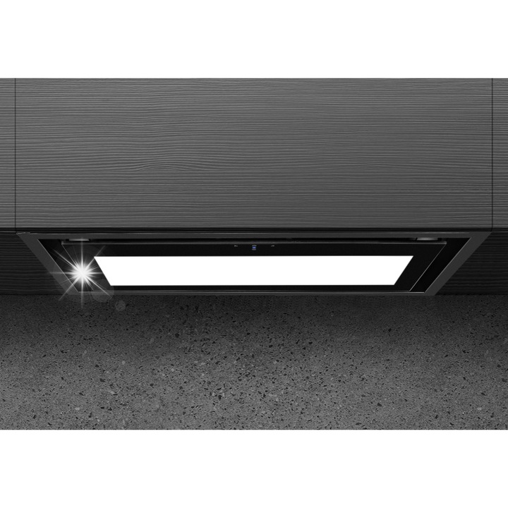 Тънък абсорбатор Ciarko Design Su Mini, 74см, черен, 690м3/ч, 42-69dB, комплект с 2 карбонови филтъра