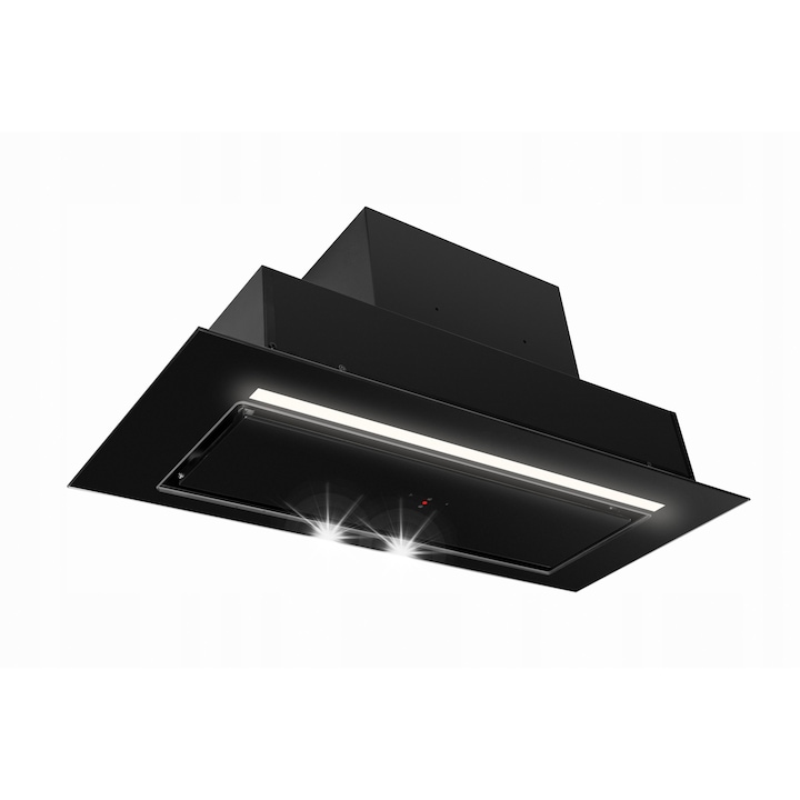 Вграден абсорбатор Ciarko Design Aura 74, 690 м3/ч, LED осветление, черен, 550x290x280мм