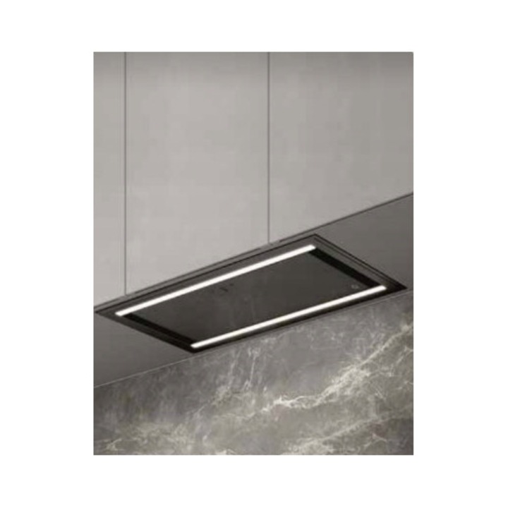 Тънък абсорбатор Ciarko Design Duo, 74 см, 640 м3/ч, 43-62 dB, черен, размери 32x74x29 см