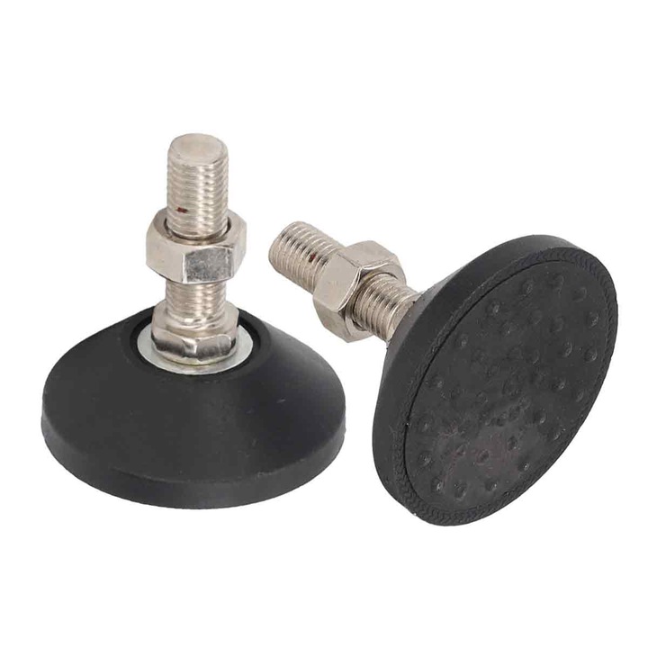Set 2 Piese Picioare Reglabile cu Filet, Capacitate 150kg, Diametru 80mm, Lungime Filet 50mm