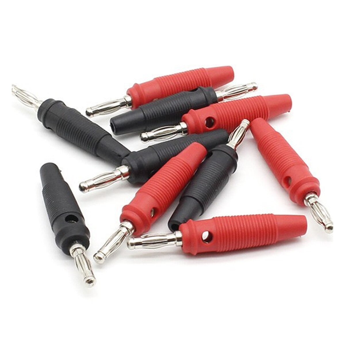 Set 10 Piese Conector Banana 4mm, 32A, 1000V, Rosu-Negru, 61mm
