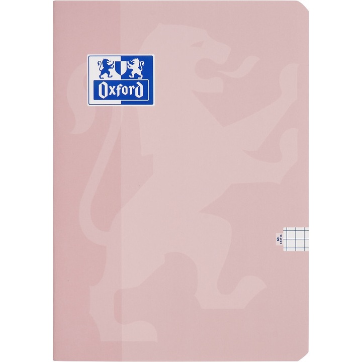 Caiet A5, Oxford, 60 file, tip grilaj, pastel, 21x15cm
