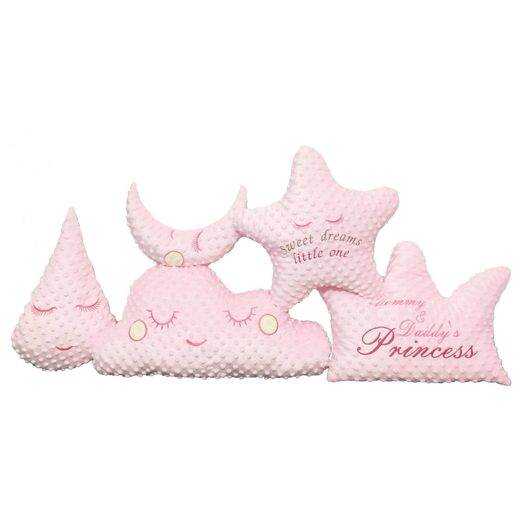 Set 5 pernute Minky, roz