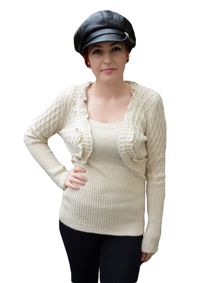 Bluza deosebita, cu aspect de bolero in partea de sus,D&J Exclusive, Gri