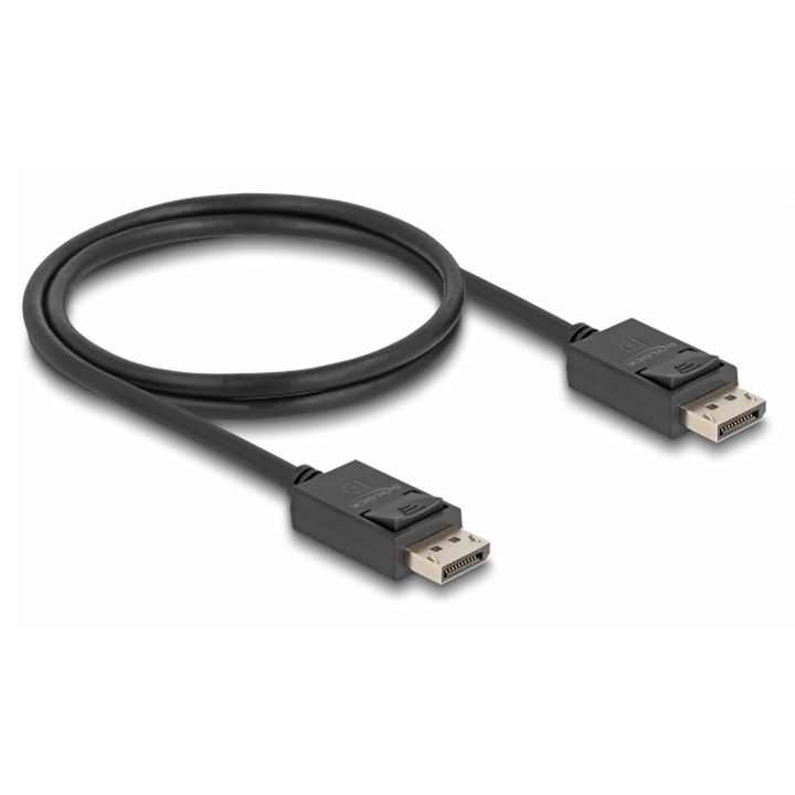 Cablu coaxial Displayport 2.1 16K60Hz/8K120Hz/4K240Hz 80Gbps T-T 1m, Delock 80491