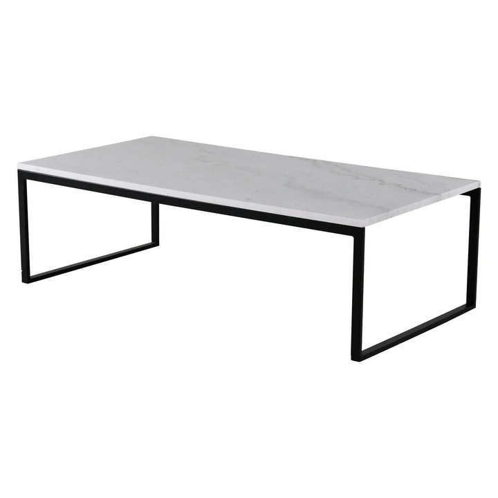 Masa de cafea, Furnlux, Estelle, alb, metal, 60x120x36 cm