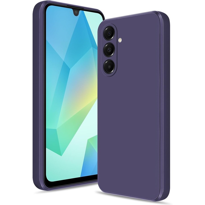 Калъф за телефон, силиконов, с повишена защита, тъмно лилав, Съвместим с Samsung Galaxy A56
