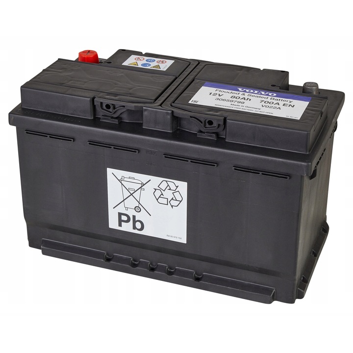 Eredeti autó akkumulátor 80Ah 700A Volvo C30, C70, S40, V50 modellekhez