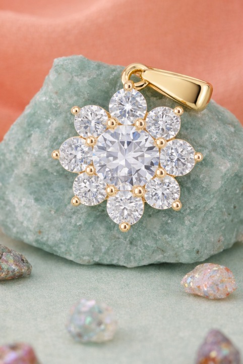 Pandativ Sentivo cu zirconiu, Auriu, 1.7 CM