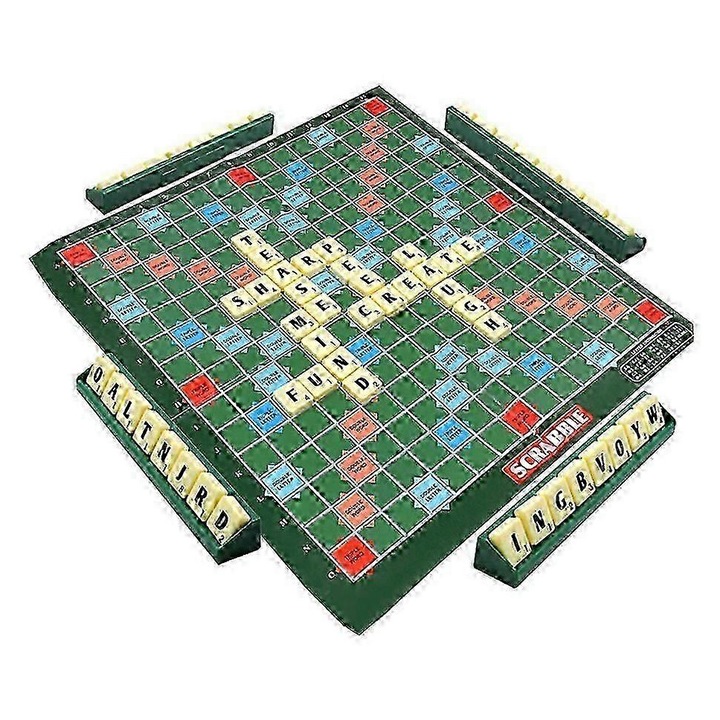 Scrabble Játékszett, 2-4 játékos, 100 betűlapka, 34.6x34.6cm, többszínű