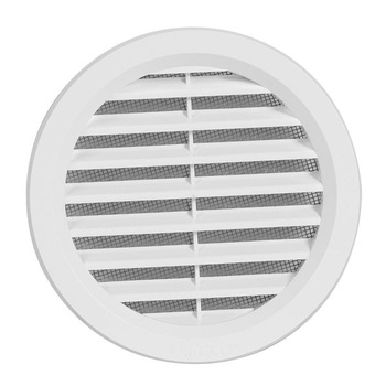 Rama de aerisire rotunda, cu plasa, Ø10 cm, alb, Haco Rama de aerisire rotunda, cu plasa, Ø10 cm, alb, Haco
