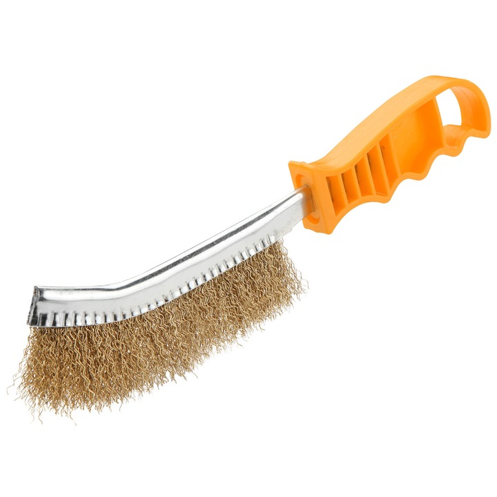 Perie universala TOLSEN 250 mm cu sarma din otel rezistenta pentru curatare si indepartare rugina – Maner plastic ergonomic antiderapant – Ideala pentru atelier, gospodarie, constructii, lucrari de intretinere si bricolaj