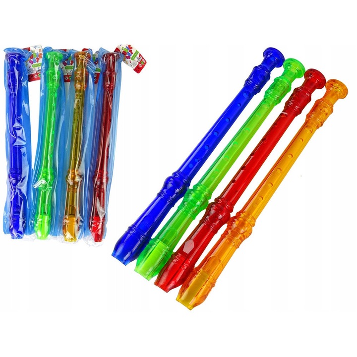 Flet muzical pentru copii, LEAN Toys, 33 cm, multicolor, din plastic