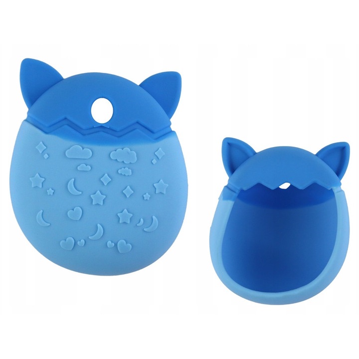 Калъф за Тамагочи, LEAN Toys, дизайн котка, силикон, 8x6x3см