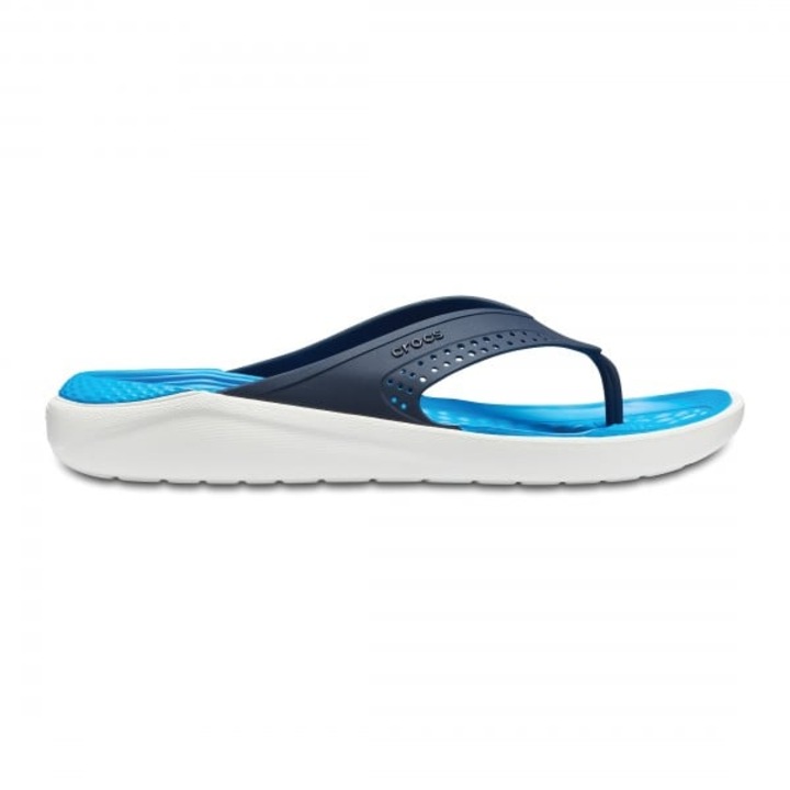 Slapi Crocs LiteRide Flip - US Син - Navy/White, Бял, 48-49