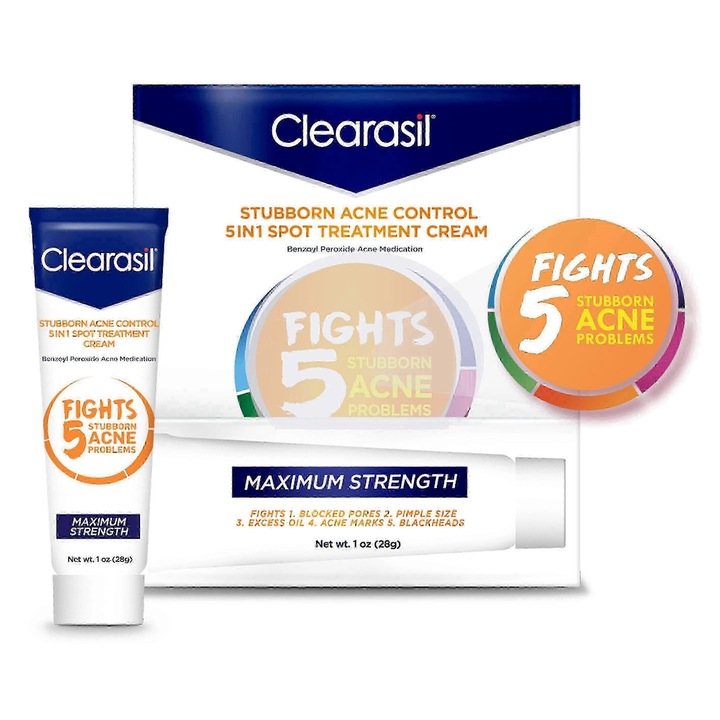 Clearasil Daily Clear akne kezelő krém, 30ml, 10% benzoil-peroxiddal, 24 órás kontroll