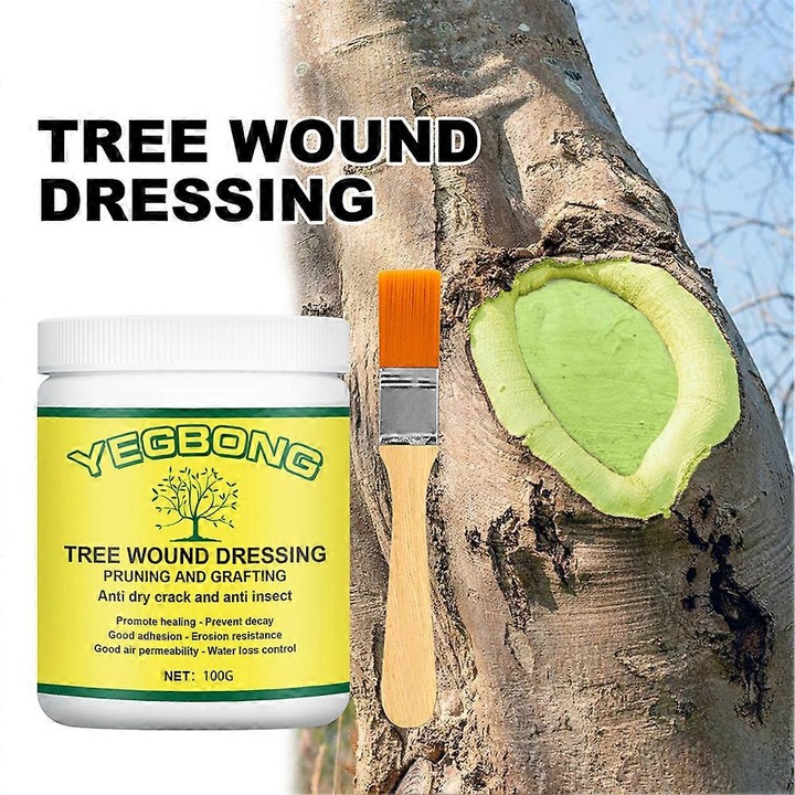 Agent de vindecare pentru rani de arbori, set cu pensula, pentru bonsai, usor de utilizat, 1 pcs