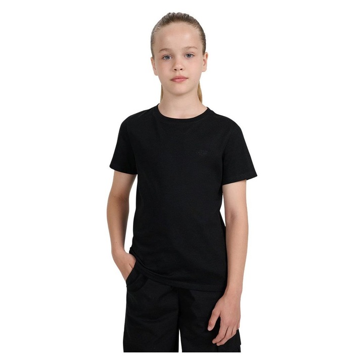 Gyerek póló, 4F, fekete, pamut, 158-164 CM