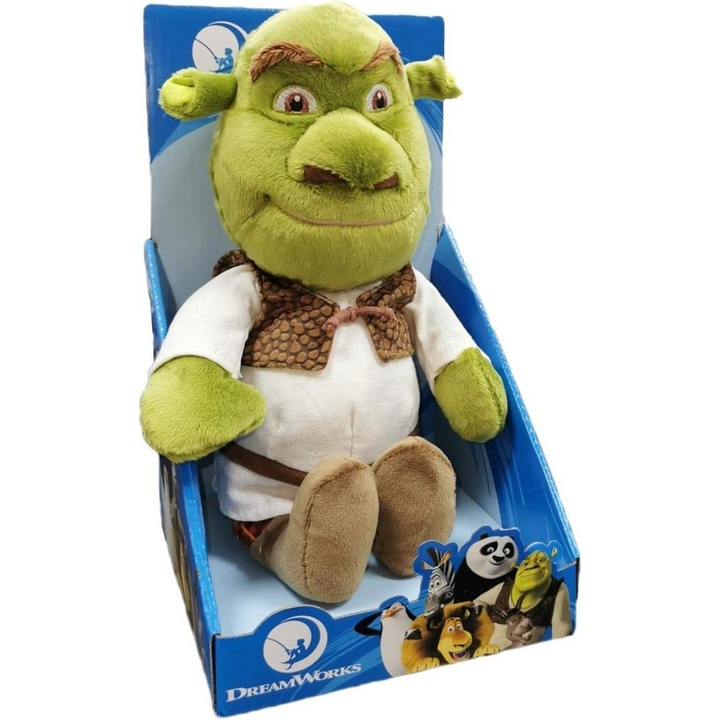 Jucarie de plus Shrek, Play by Play, 28cm, detalii fidele, pentru toate varstele