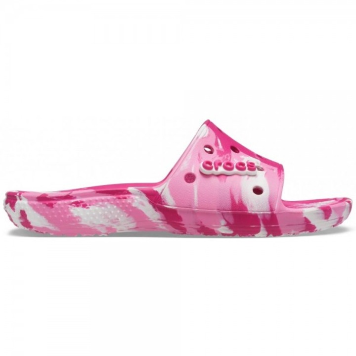 Papuci Classic Crocs Marbled Slide 41-42 EU - M8/W10 US Roz - Candy Pink/Pink Lemonade