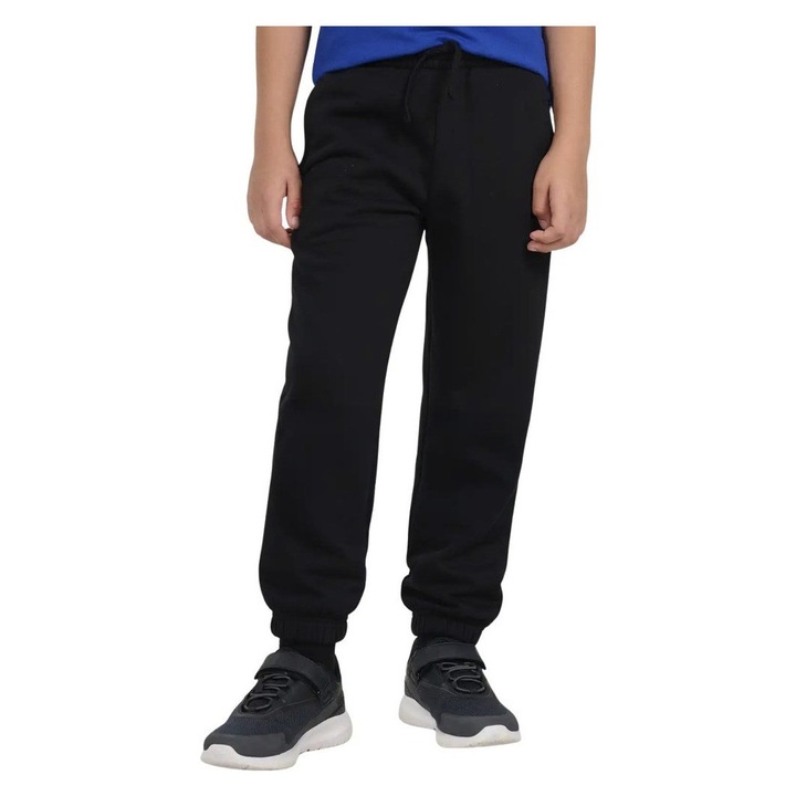 Gyermek nadrág, 4F, fekete, pamut poliészter