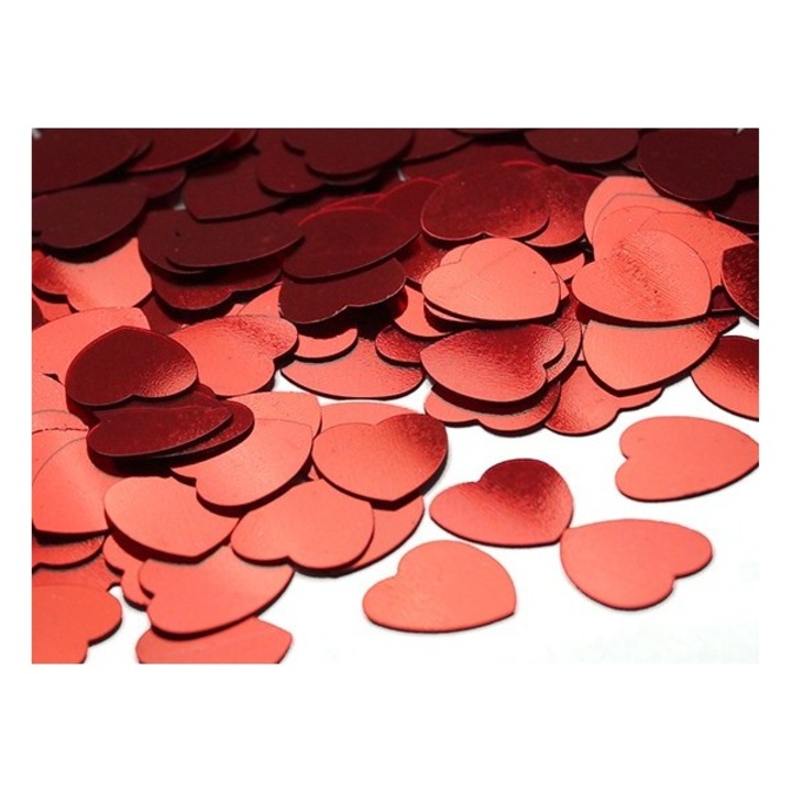 Dekorációs konfetti Ünnepekre, PartyPro, szívecskék, 6mm, piros, 25g-os szett