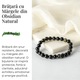 Гривна CraftMystic от Естествен Златен Обсидиан 8мм, еластична, обиколка 15.5-18см