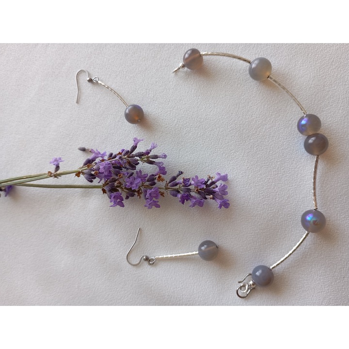 Set Labradorit bratara si cercei