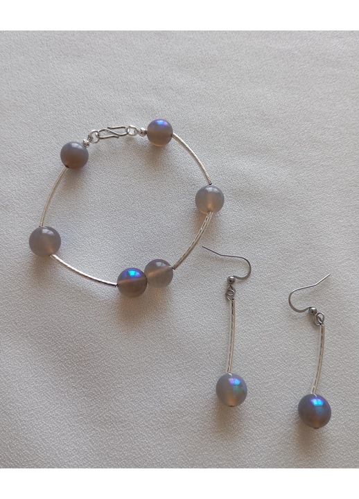 Set Labradorit bratara si cercei