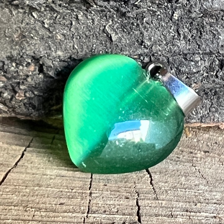 Pandantiv inima ulexit verde, Druzy, pietre semipretioase