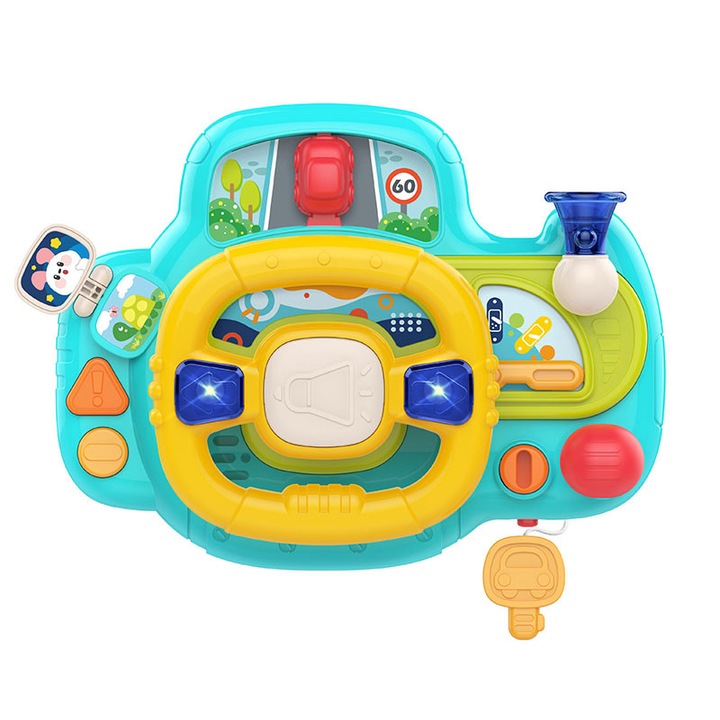 Интерактивен волан, хуангър, играчка за бебета, 18 месеца+, много функции, многоцветен