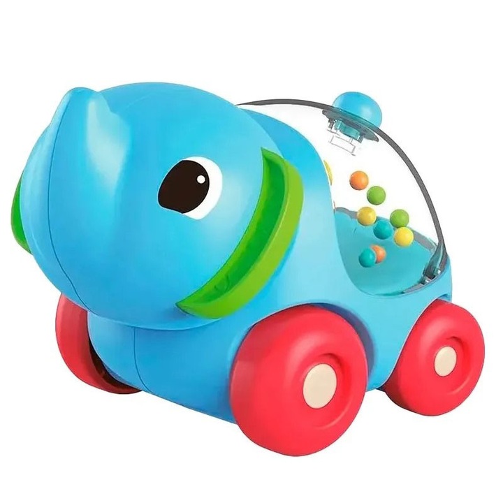 Jucărie interactivă pentru bebeluși, huanger, Animal rulant, bile colorate, 12 luni+