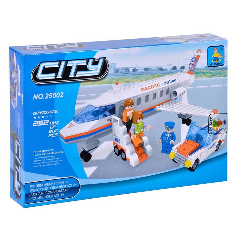 Set constructie avion City Ausini, 252 piese