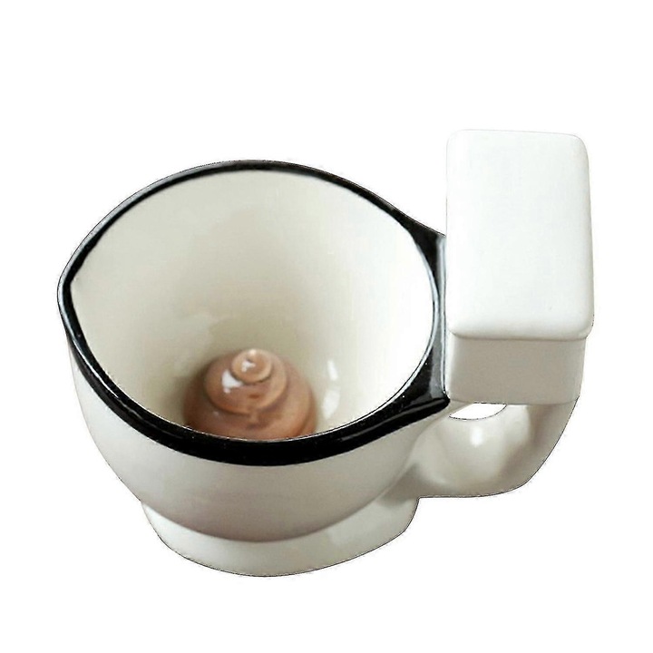 Cana din portelan in forma de toaleta, 15.5x11x12cm
