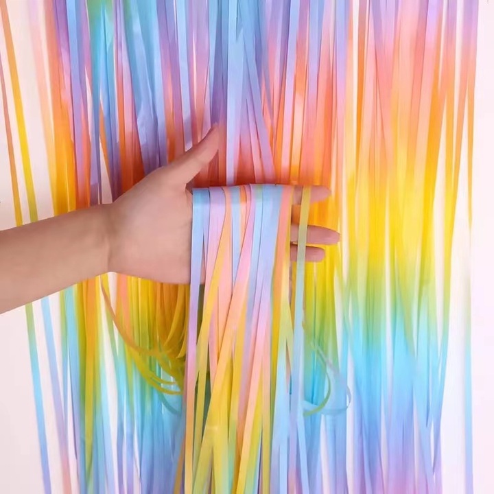 Cortina pastelata, PartyPro, 200x100cm, multicolor, set 1 bucata
