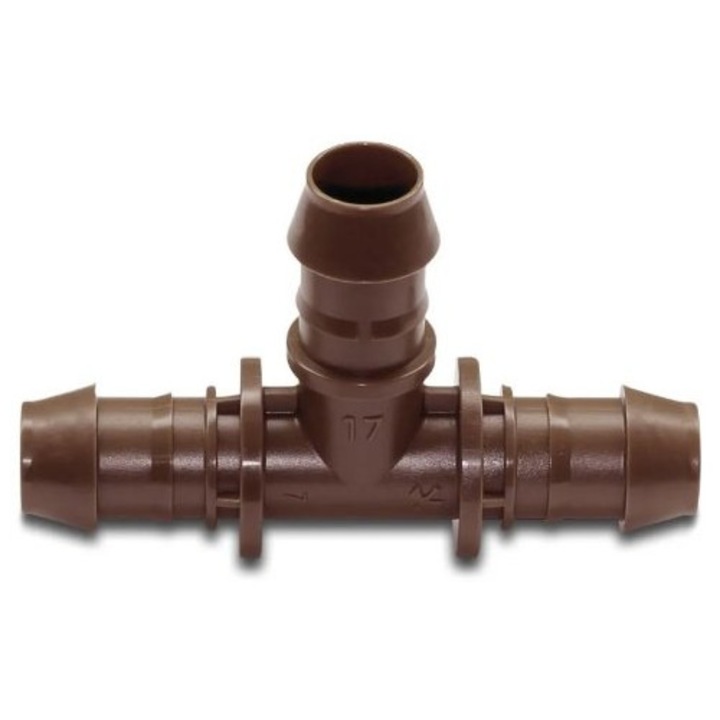 Rain Bird 17 mm műanyag T-idom, UV-álló, max. 3,5 bar, XF/XFS csepegtető vezetékekhez
