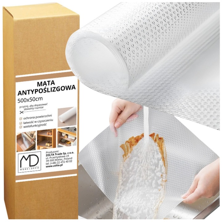 Mata antiderapanta transparenta, 500x50cm, pentru protectia mobilierului