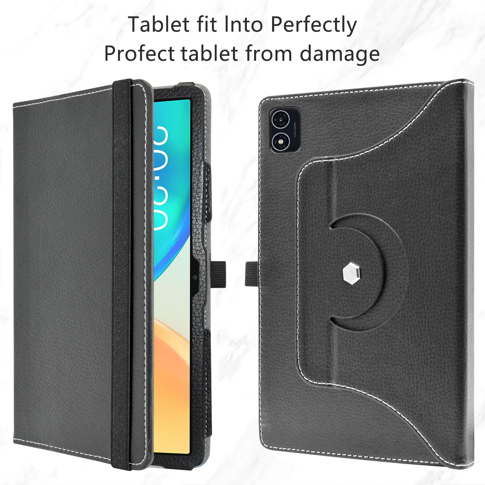 Husa tableta MAMA MOUTH compatibila Chuwi HiPad XPro 10.51 inch / Jumper EZpad M11, piele PU, culoare negru