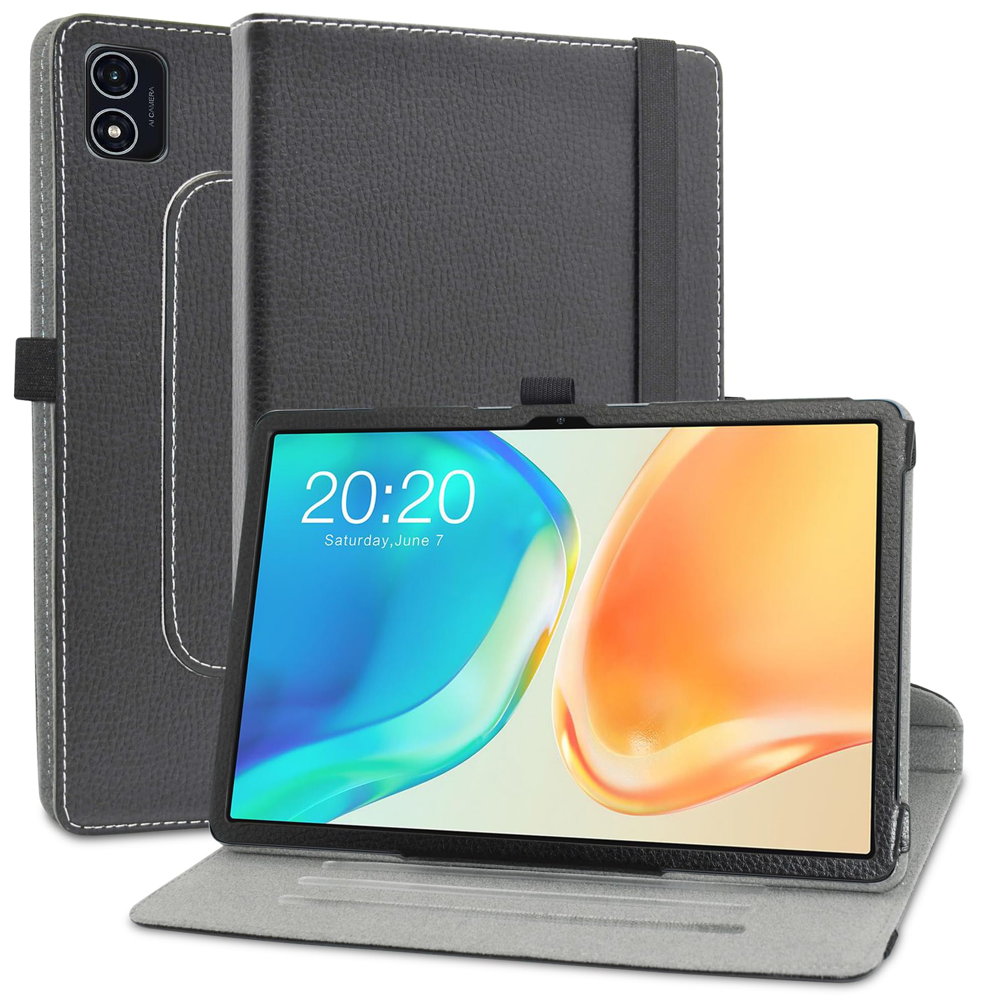 Husa tableta MAMA MOUTH compatibila Chuwi HiPad XPro 10.51 inch / Jumper EZpad M11, piele PU, culoare negru