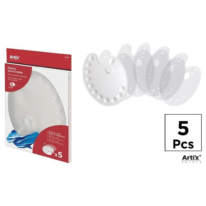 Set palete de pictura Artix 270x350mm 5 bucati
