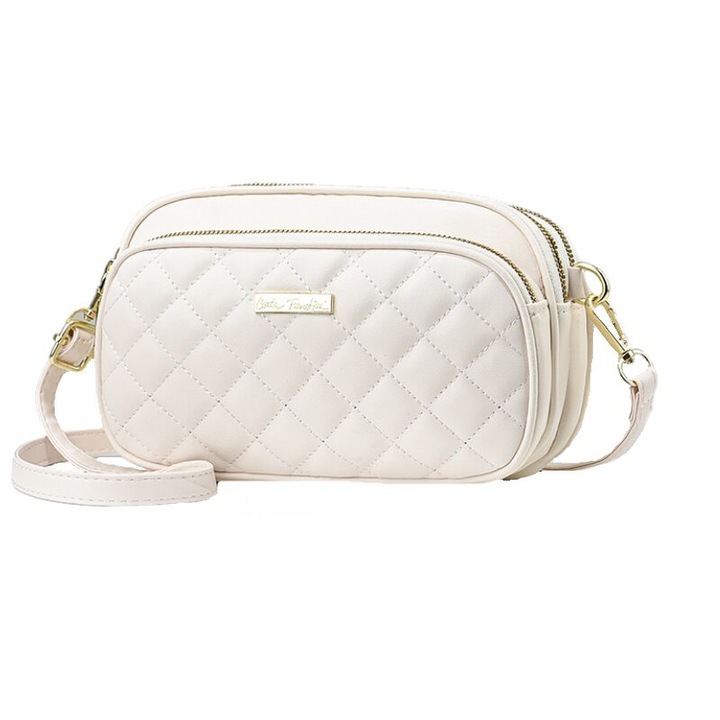 Geanta dama, Ariana, 1039, Alb, 25x11x19 cm Alb