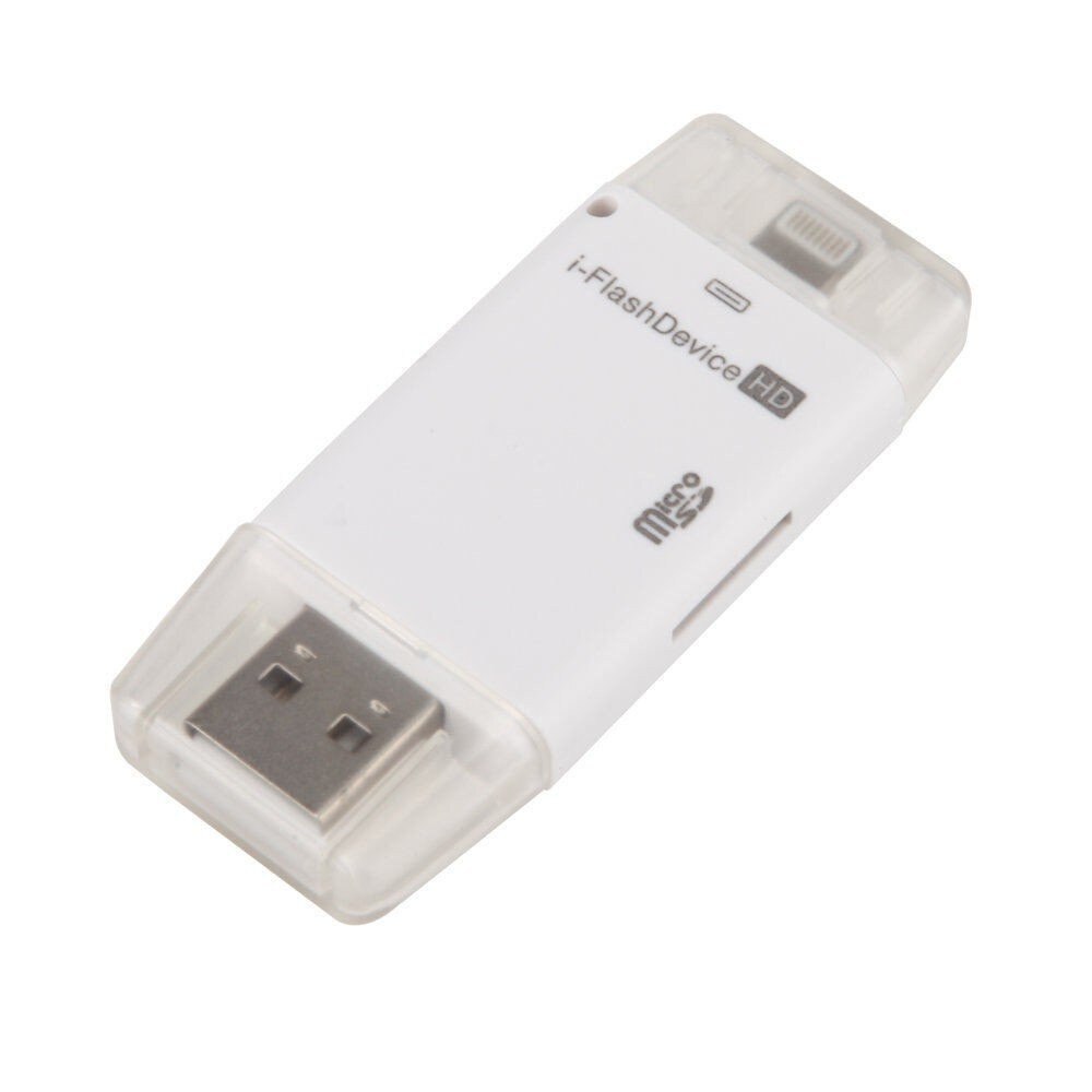 Adaptor i-FlashDevice, Flash Drive HD, pentru iOS si MAC / PC - USB & Lightning, Alb
