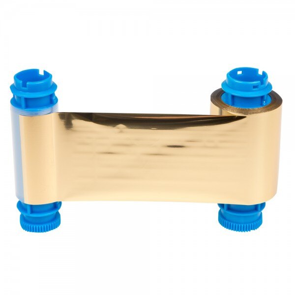 Ribon monocrom gold metalic 1000 printuri pentru imprimanta carduri Javelin DNA