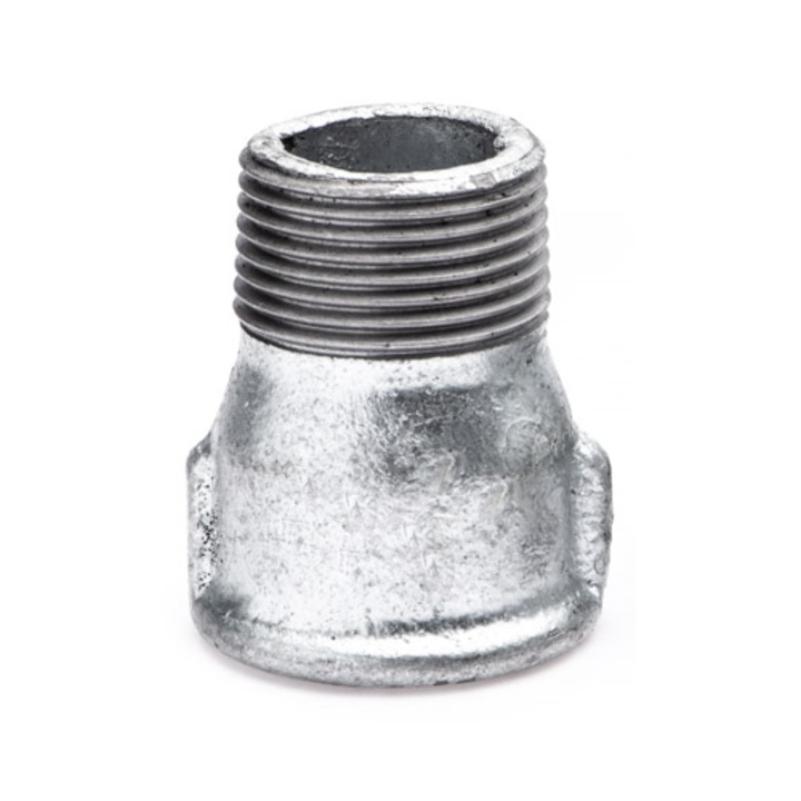 Szűkítő idomok 1/2", POLBERIS, acél, horganyzott, 1/2" x 1/2", víz- és központi fűtési rendszerekhez