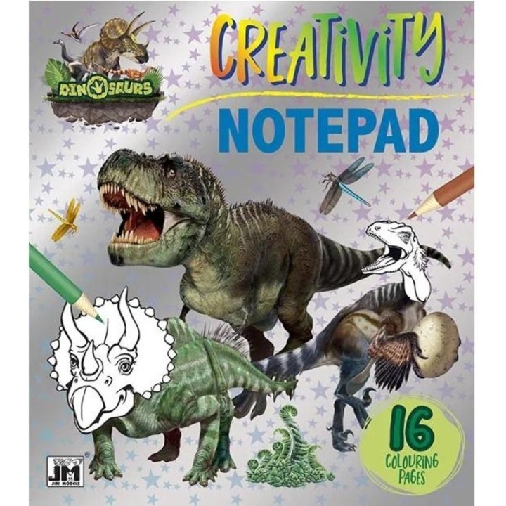 Kreatív füzet Jiri Models, dinoszauruszok, 16 oldal