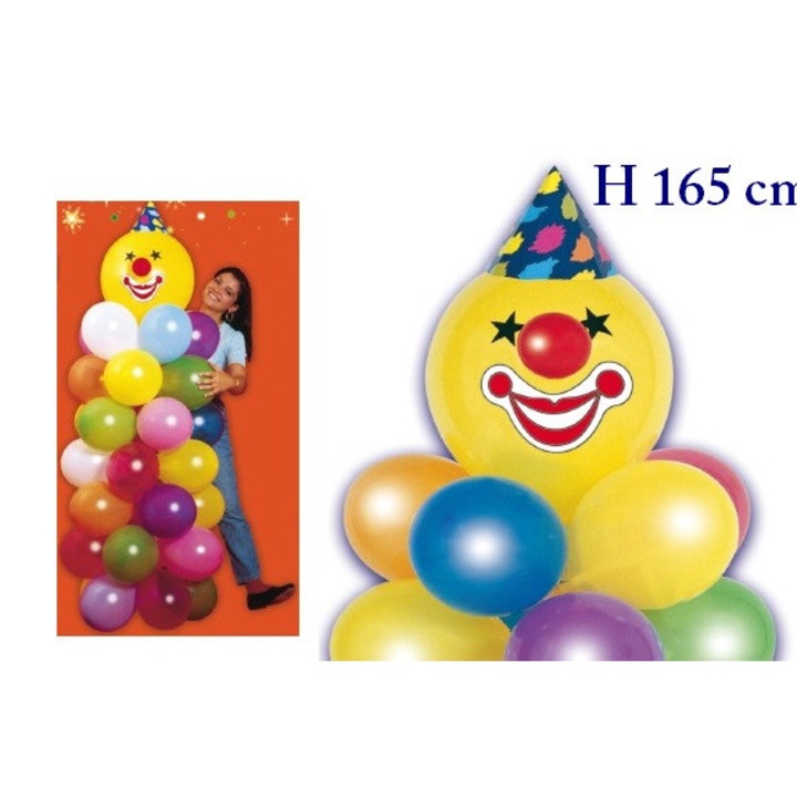 Декоративен комплект балони PartyPro 165 см, модел клоун