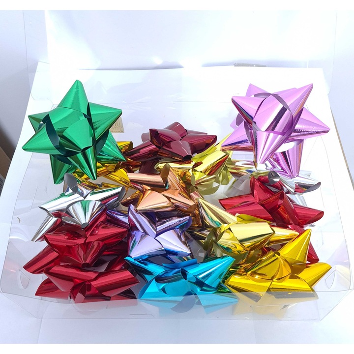 15 db öntapadós rozetta készlet, PartyPro, vegyes színek, 11 cm