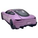 Lila Tesla Roadster fém makett, nyitható ajtókkal és csomagtartóval, 1/24-es méretarányban